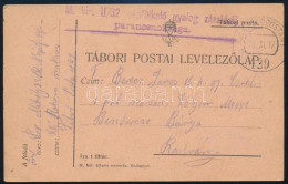 1917 Tábori Posta Levelezőlap / Field Postcard "M.kir. II/32 Népfölkelő Gyalog Zászlóalj Parancsnoksága" + "FP 429" - Altri & Non Classificati