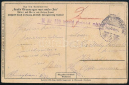 1918 Képeslapon "M.KIR.520 HONVÉD TÜZÉRSÉGI MÉRŐSZAKASZ" + "TP 4" - Otros & Sin Clasificación