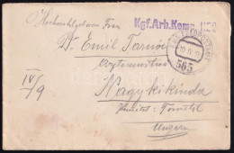 1918 Tábori Posta Levél "Kgf. Arb. Komp. 1120" + "FP 565" - Other & Unclassified