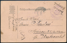 1915 Tábori Posta Levelezőlap "S.M. SCHIFF SCHWARZENBERG" / This Postcard Is Of Special Interest As It Was Written By A  - Sonstige & Ohne Zuordnung