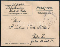 1916 Tábori Posta Levél "S. M. S. TATRA" - Other & Unclassified