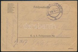 1918 Tábori Posta Levelezőlap Az S.M.S. Tátrára  "ATTNANG-PUCHHEIM" - Sonstige & Ohne Zuordnung