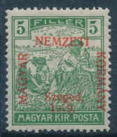 * 1919 Arató 5f Hiányos Felülnyomással. Signed: Bodor - Otros & Sin Clasificación