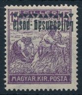 ** Nyugat-Magyarország III. 1921 Arató 15f Fordított Felülnyomással, Bodor Vizsgálójellel - Autres & Non Classés