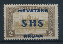 ** SHS 1918 Parlament 2K Eltérő, 10K Típusú Felülnyomással. Signed: Bodor. Certificate: Zrinjscak - Altri & Non Classificati