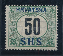 ** SHS 1918 Portó 50f Fekvő Vízjellel. Signed: Bodor. Certificate: Zrinjscak (54.000) - Other & Unclassified