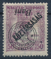 ** Nagyvárad 1919 Zita /Köztársaság 50f Fordított Felülnyomással, Bodor Vizsgálójellel - Other & Unclassified