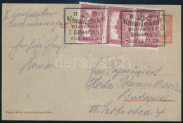 1922 Díjjegyes Levelezőlap Parlament 3 X 30K Bérmentesítéssel "II. BÉLYEGGYŰJTŐK HETE KIÁLLÍTÁS BUDAPEST" Alkalmi Bélyeg - Other & Unclassified