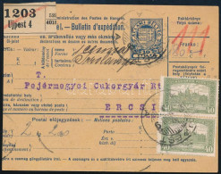 1923 Csomagszállító 2 X 40f Parlament Bélyeggel + 3 X 10f Hivatalos Bélyeggel - Otros & Sin Clasificación