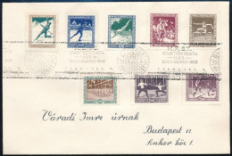 1925 Sport Sor Helyi Levélen Ritka Alkalmi Bélyegzéssel / Mi 403-410 On Local Cover With Special Cancellation - Sonstige & Ohne Zuordnung