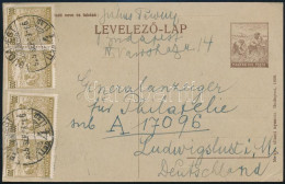 1925 Díjjegyes Levelezőlap Arató 4 X 600K Díjkiegészítéssel Németországba Küldve / PS-card With 2400K Additional Frankin - Sonstige & Ohne Zuordnung