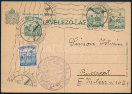 1925 Budapest Helyi Levelezőlap 800K Bérmentesítéssel, "II. MAGYAR FILATELISTA NAP" Alkalmi Bélyegzéssel - Other & Unclassified