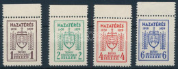 ** 1939 Soproni Tábori Küldöncjárat II. Sor, ívszéli (85.000) / Rákóczi Military School Sopron Curier Post II. Set With  - Otros & Sin Clasificación