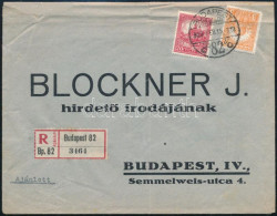 1928 Budapest Helyi Ajánlott Levél 23f Bérmentesítéssel - Otros & Sin Clasificación