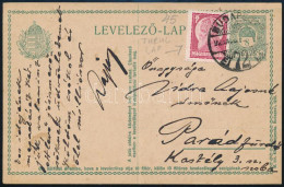 1929 8f Díjjegyes Levelezőlap 8f Kiegészítéssel Budapestről Parádfürdőre Küldve / PS-card With Additional Franking - Altri & Non Classificati