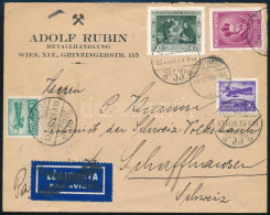 1936 Légiposta Levél "BUDAPEST" - Wien - Schaffhausen 4 Féle Bélyeggel - Andere & Zonder Classificatie