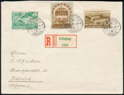 1939 Ajánlott Levél Zürichbe / Registered Cover To Zürich - Andere & Zonder Classificatie