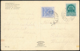 1941 Képeslap "KESZTHELY-BALATONSZENTGYÖRGY" Jegyzékelőmenet Bélyegzéssel / Postcard With Railway Postmark - Otros & Sin Clasificación