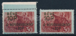 ** 1945 Béke 10P Elcsúszott Kék Alapnyomat + Támpéldány - Otros & Sin Clasificación