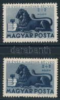 ** 1946 Bélyegjubileum 2+2 Millió P Az értékszám 4 Mm-es Eltolódásával + Támpéldány - Other & Unclassified