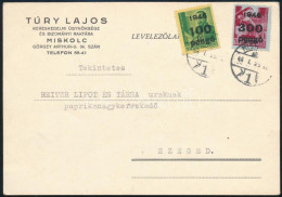 1946 (6. Díjszabás) Levelezőlap 400P Bérmentesítéssel Miskolcról Szegedre - Otros & Sin Clasificación