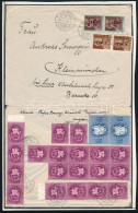 1946 (12. Díjszabás) Levél 25 Db Bélyeggel Kiállítás Lapon "ALSÓÖRS" - Kleinmünchen (1 Bélyeg Hiányzik / Missing One Sta - Altri & Non Classificati