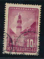 O 1947 Repülő (IV.) 10f Fehér Folt A Számjegyben Lemezhiba (mint Az MBK 1015, 1016 Bélyegeken) - Otros & Sin Clasificación