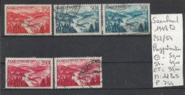 TIMBRE D ALLEMAGNE SAARLAND 1949 ° FLUGPOSTMARKEN  /Nr 252/54 -54   COTE 95.00 €  € - Unused Stamps