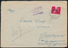 1948 Levél Szabadság Harcosok 60f Bérmentesítéssel "OROSHÁZA" - "BUDAPEST", "CENZÚRÁZVA / Pestvidéki / Törv. Széki Foghá - Autres & Non Classés