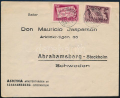 1949 Levél Centenárium 40f és 60f Bérmentesítéssel Svédországba - Altri & Non Classificati