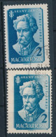 O 1957 Arany János Bélyeg Fehér Folt A MAGYAR Szó G Betűjében + Támpéldány - Andere & Zonder Classificatie