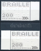 ** 2009 200 éve Született Louis Braille 2 Db Bélyeg, Az Egyik Fényes, A Másik Matt Gumival, RR - Otros & Sin Clasificación