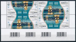 ** 2021 Hunfilex Budapest ívsarki Vonalkódos 8-as Tömb / Mi 6191-6192 Corner Block Of 8 With Bar Codes - Altri & Non Classificati