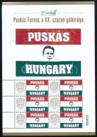 ** 2022 Puskás Ferenc XX. Század Gólkirálya Személyes Bélyeg Teljes ívben (6 Db Bélyeg), Dísztokban - Sonstige & Ohne Zuordnung