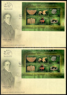 2023 A Magyar Nemzeti Múzeum Kincsei Blokkpár Piros- Fekete Azonos 02244 Sorszámmal 2 Db FDC-n / Treasures Of The Nation - Andere & Zonder Classificatie