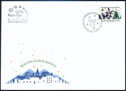 2023 Karácsony Hologrammos öntapadós Bélyeg FDC-n - Other & Unclassified