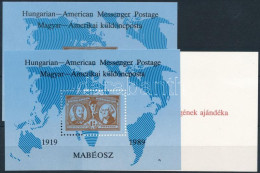 ** 1989/1 + K1 + KA1 Messenger Magyar-amerikai Futárposta 3 Klf Emlékív (10.450) - Autres & Non Classés