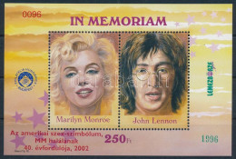 ** 2002 In Memoriam Marilyn Monroe / John Lennon Felülnyomott Emlékív "Az Amerikai Szex-szimbólum, MM Halálának 40. évfo - Otros & Sin Clasificación