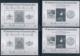 ** 2013 XVII. Nemzetközi Filatéliai és Numizmatikai Börze 4 Klf Feketenyomat Emlékív Azonos Sorszámmal, Mindegyik "A MAB - Other & Unclassified