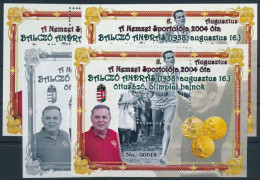 ** 2019 8. A Nemzet Sportolója Balczó András 3 Db-os Emlékív Garnitúra No.018,közte Feketenyomat + Piros No. 0000 - Other & Unclassified