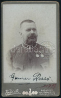 Cca 1900 Ganzer Rezső Katona Kitüntetésekkel. Vizitkártya - Autres & Non Classés