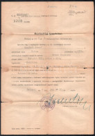 1944 Mentesítési Igazolvány, érvényes Az 1944/45. Országmozgosítási Előkészületi évre, Beszkárt és BHÉV Alkalmazott Rész - Other & Unclassified