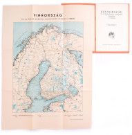 Finnország és Az észak-európai Hadszintér Térképe. Finnország Ismertetését Irta Juhász Vilmos. Bp., é.n. (1939), Dante K - Other & Unclassified