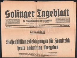 1940 Franciaország Megadja Magát A Német Birodalomnak, Soliber Tageblatt Különszáma - Other & Unclassified