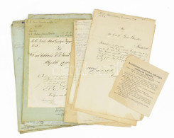 Cca 1863-1910 össz. 11 Db Magyar Vonatkozású Katonai Irat, Buda, Budapest, Vác, Többségében Német Nyelven - Other & Unclassified