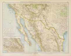 1889 Mexico Térképe. Stiler Atlaszból, Jó állapotban 40x48 Cm - Andere & Zonder Classificatie