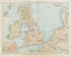 1889 Nagy-Britannia és Írország Térképe. Stiler Atlaszból, Jó állapotban 40x48 Cm - Andere & Zonder Classificatie