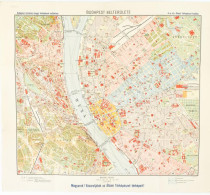 1927 Budapest Belterülete, 1:15,000, Bp., M. Kir. Állami Térképészet, Hajtott, Kis Szakadással, 31x35 Cm - Autres & Non Classés