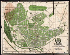 Cca 1940 Ujvidék Szabad Királyi Város Térképe. Kidolgozta és Kiadja: Vázsonyi József. Ujvidék, Cinkográfia "Ideal". Sérü - Other & Unclassified