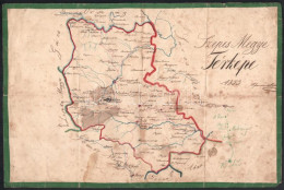 1853 Szepes Megye Térképe, Kézzel Rajzolt Térkép, 23×34 Cm - Other & Unclassified
